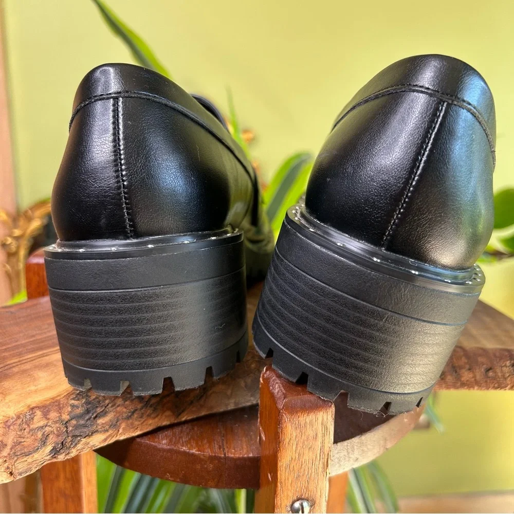 TORRID Chunky Studded Black Loafers NWOT - Picture 6 of 9